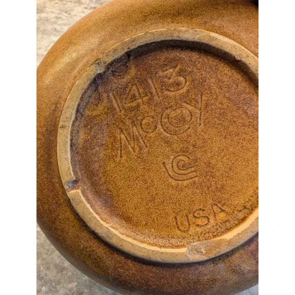 Vintage McCoy Pottery Canyon 1413 USA Mesa Bowl